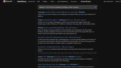 Windows 1110 MS Konto Spielstände übertragen, sichern, kopieren