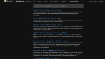 Windows 1110 Mauszeigergröße ändern, anpassen, vergrößern