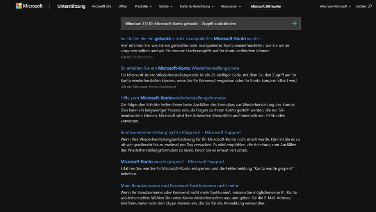 Windows 1110 Microsoft-Konto gehackt – Zugriff zurückholen