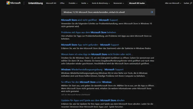 Windows 1110 Microsoft Store wiederherstellen, einfach & schnell