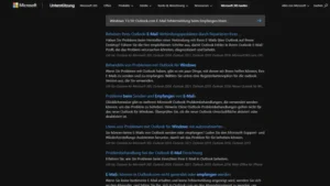 Windows 1110 Outlook.com E-Mail Fehlermeldung beim Empfangen lösen