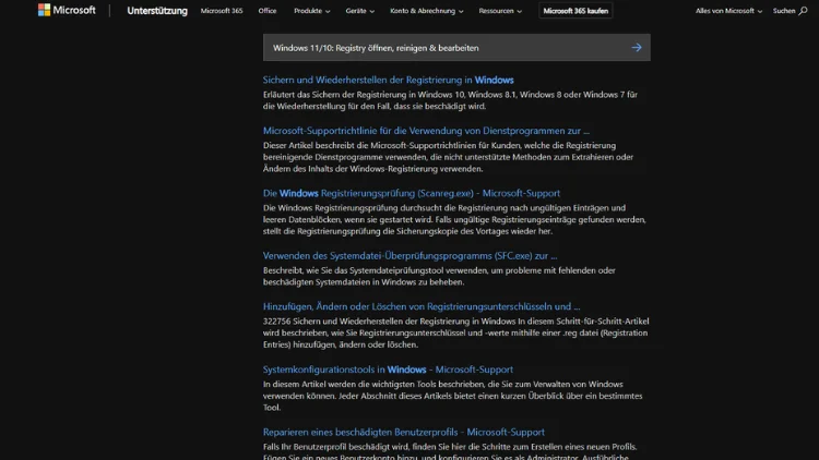 Windows 1110 Registry öffnen, reinigen & bearbeiten