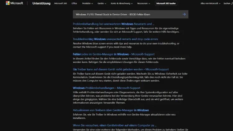 Windows 1110 Thread Stuck in Device Driver - BSOD Fehler lösen