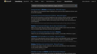 Windows 1110 Unnötige Dienste deaktivieren, stoppen, abschalten