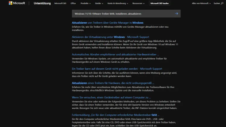Windows 1110 VMware-Treiber fehlt, installieren, aktualisieren
