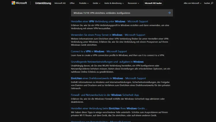 Windows 1110 VPN einrichten, verbinden, konfigurieren