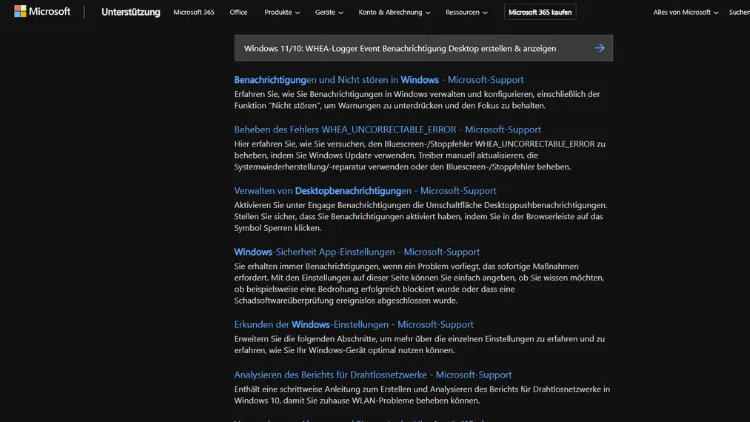 Windows 1110 WHEA-Logger Event Benachrichtigung Desktop erstellen & anzeigen