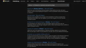 Windows 1110 Webseite ins Startmenü & als Kachel hinzufügen