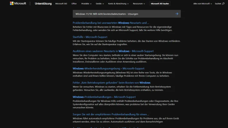 Windows 1110 Will nicht bootenladenstarten - Lösungen