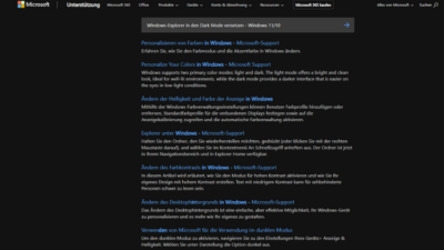 Windows-Explorer in den Dark Mode versetzen - Windows 1110