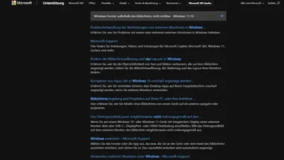 Windows Fenster außerhalb des bildschirms, nicht sichtbar - Windows 1110