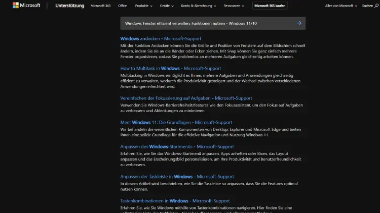 Windows Fenster effizient verwalten, Funktionen nutzen - Windows 1110