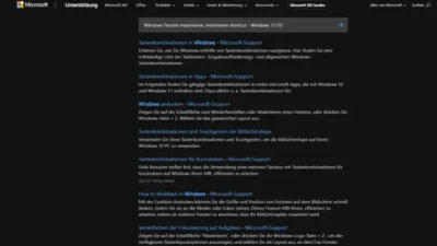 Windows Fenster maximieren, minimieren shortcut - Windows 1110
