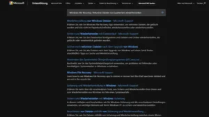 Windows File Recovery Verlorene Dateien von Laufwerken wiederherstellen