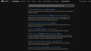 Windows-Gerät, Scanner anschließen und Verbindung herstellen - Win 1110