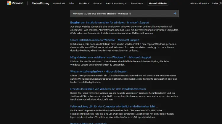 Windows-ISO auf USB brennen, erstellen – Windows 11