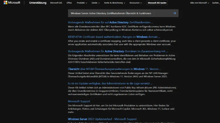 Windows Server Active Directory Zertifikatsdienste Übersicht & Funktionen