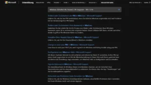 Windows-Sicherheit Pin, Passwort, Pin vergessen - Win 1110
