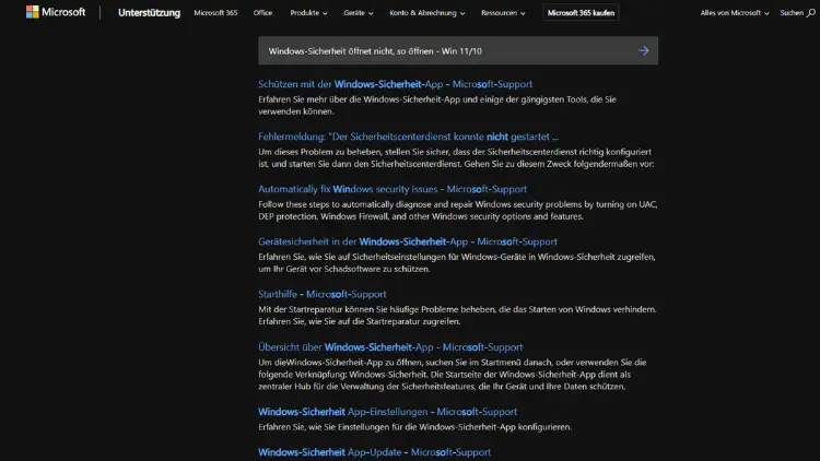 Windows-Sicherheit öffnet nicht, so öffnen - Win 1110