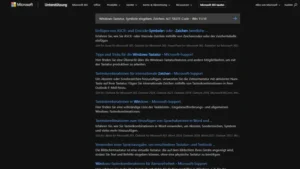 Windows-Tastatur, Symbole eingeben, Zeichen, ALT-TASTE-Code - Win 1110