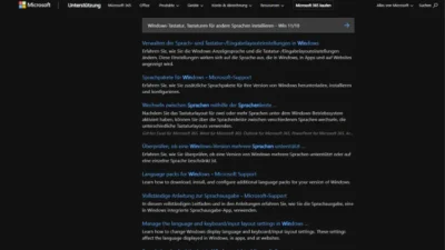 Windows-Tastatur, Tastaturen für andere Sprachen installieren - Win 1110