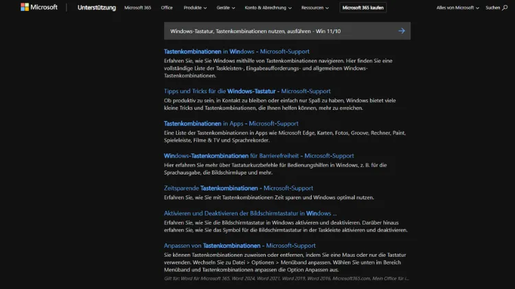 Windows-Tastatur, Tastenkombinationen nutzen, ausführen - Win 1110