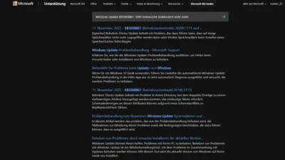 Windows Update KB5068861 SMB-Indexsuche funktioniert nicht mehr