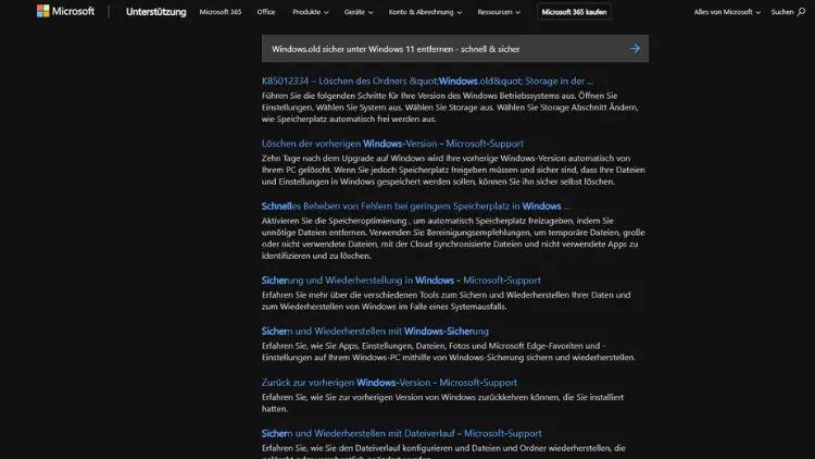Windows.old sicher unter Windows 11 entfernen - schnell & sicher