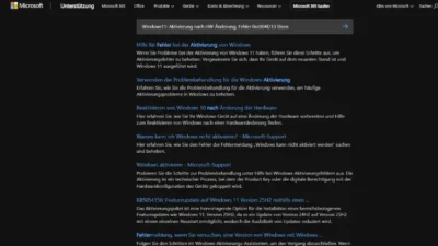 Windows11 Aktivierung nach HW-Änderung, Fehler 0xc004f213 lösen