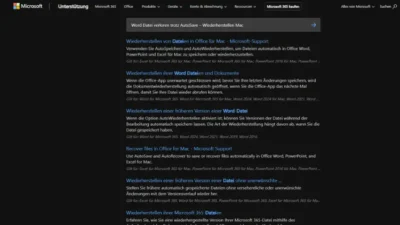 Word Datei verloren trotz AutoSave – Wiederherstellen Mac