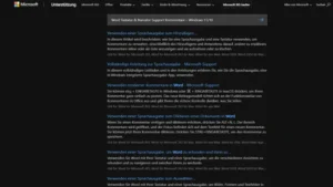 Word Tastatur & Narrator Support Kommentare – Windows 1110