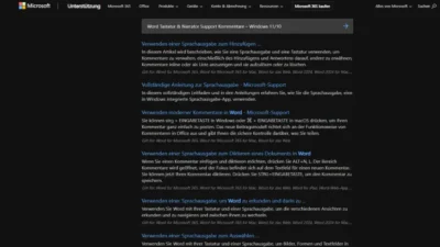 Word Tastatur & Narrator Support Kommentare – Windows 1110