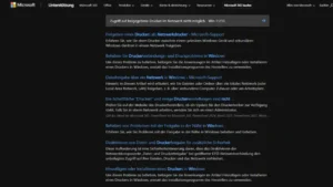 Zugriff auf freigegebene Drucker im Netzwerk nicht möglich - Win 1110