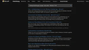 Zulässige Bedrohungen anzeigen, Liste prüfen – Windows 1110