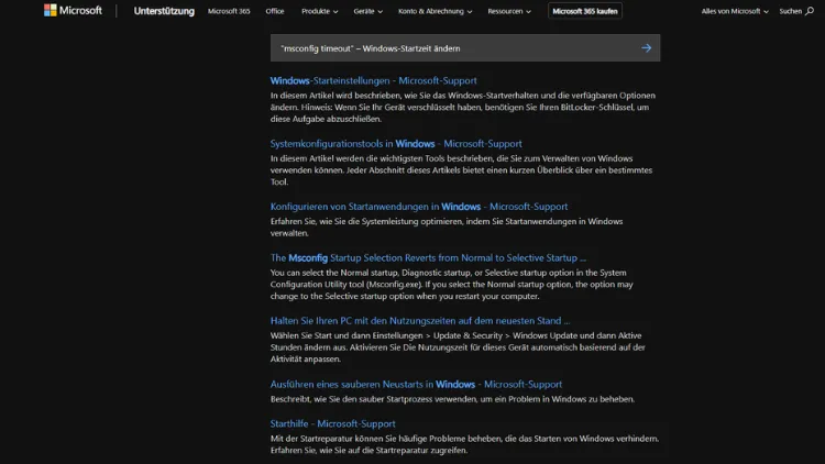 msconfig timeout – Windows-Startzeit ändern