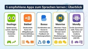 5 empfohlene Apps zum Sprachen lernen | Überblick