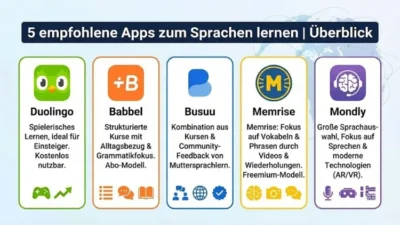 5 empfohlene Apps zum Sprachen lernen | Überblick