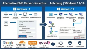 Alternative DNS-Server einrichten – Anleitung | Windows 11/10
