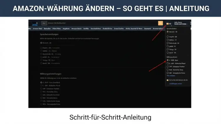 Amazon-Währung ändern – so geht es | Anleitung