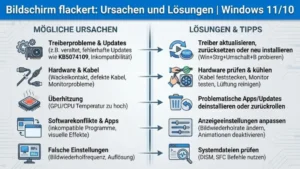 Bildschirm flackert: Ursachen und Lösungen | Windows 11/10