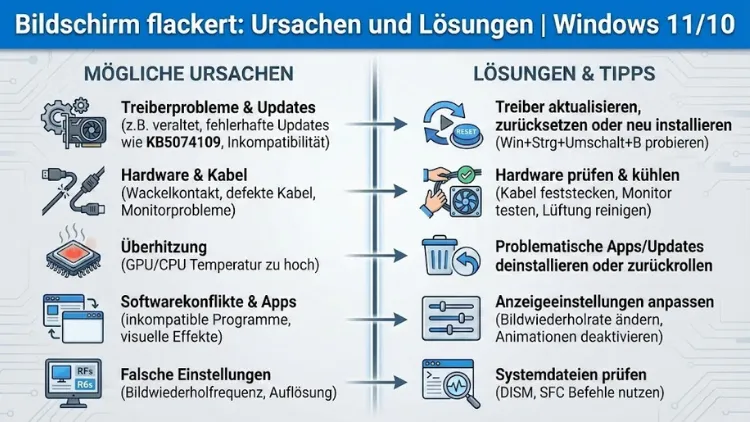 Bildschirm flackert: Ursachen und Lösungen | Windows 11/10