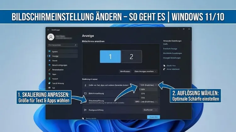 Bildschirmeinstellung ändern – so geht es | Windows 11/10