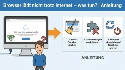 Browser lädt nicht trotz Internet – was tun? | Anleitung