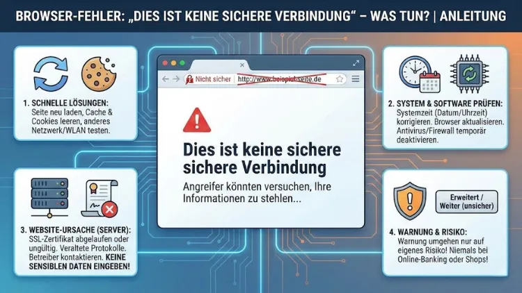 Browser „Dies ist keine sichere Verbindung“ – was tun? | Anleitung
