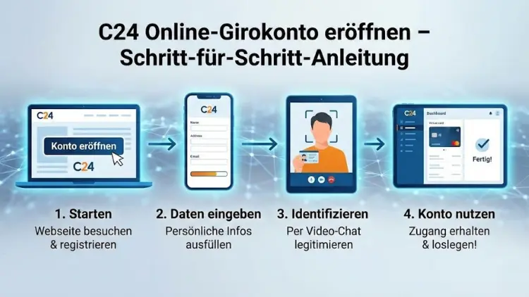C24 Online-Girokonto eröffnen – Schritt-für-Schritt-Anleitung