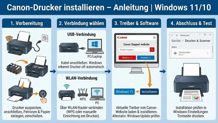 Canon-Drucker installieren – Anleitung | Windows 11/10