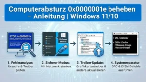 Computerabsturz 0x0000001e beheben – Anleitung | Windows 11/10