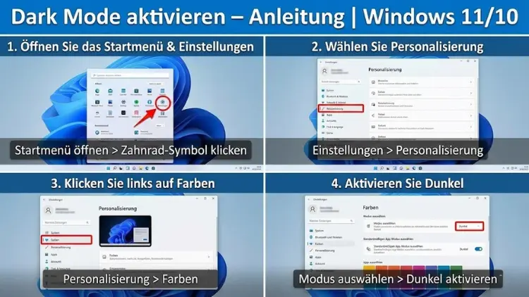 Dark Mode aktivieren – Anleitung | Windows 11/10