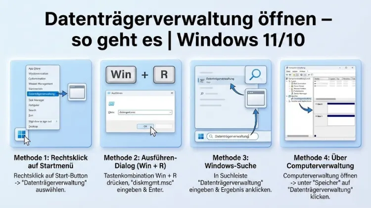 Datenträgerverwaltung öffnen – so geht es | Windows 11/10