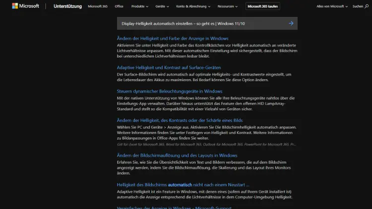 Display-Helligkeit automatisch einstellen | Windows 11/10